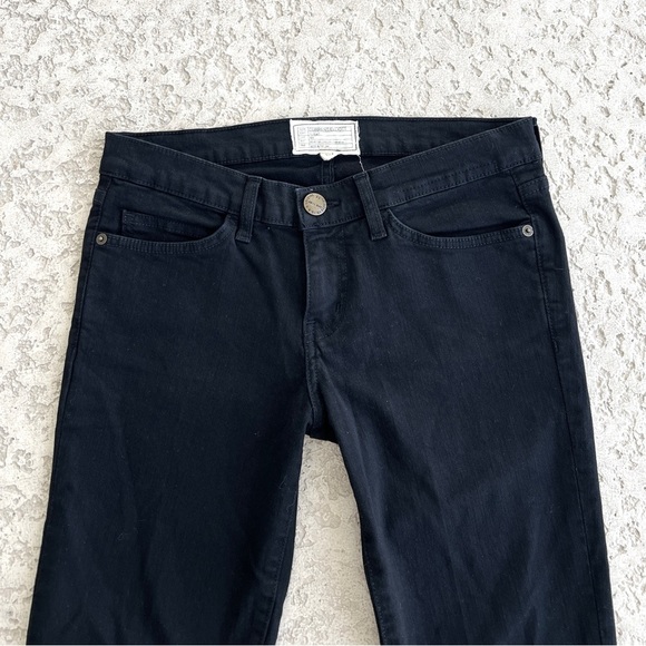 Current Elliott Black Jeans Size 4 27 Flare Bell Low Rise Womens Stretch grunge - Picture 8 of 8